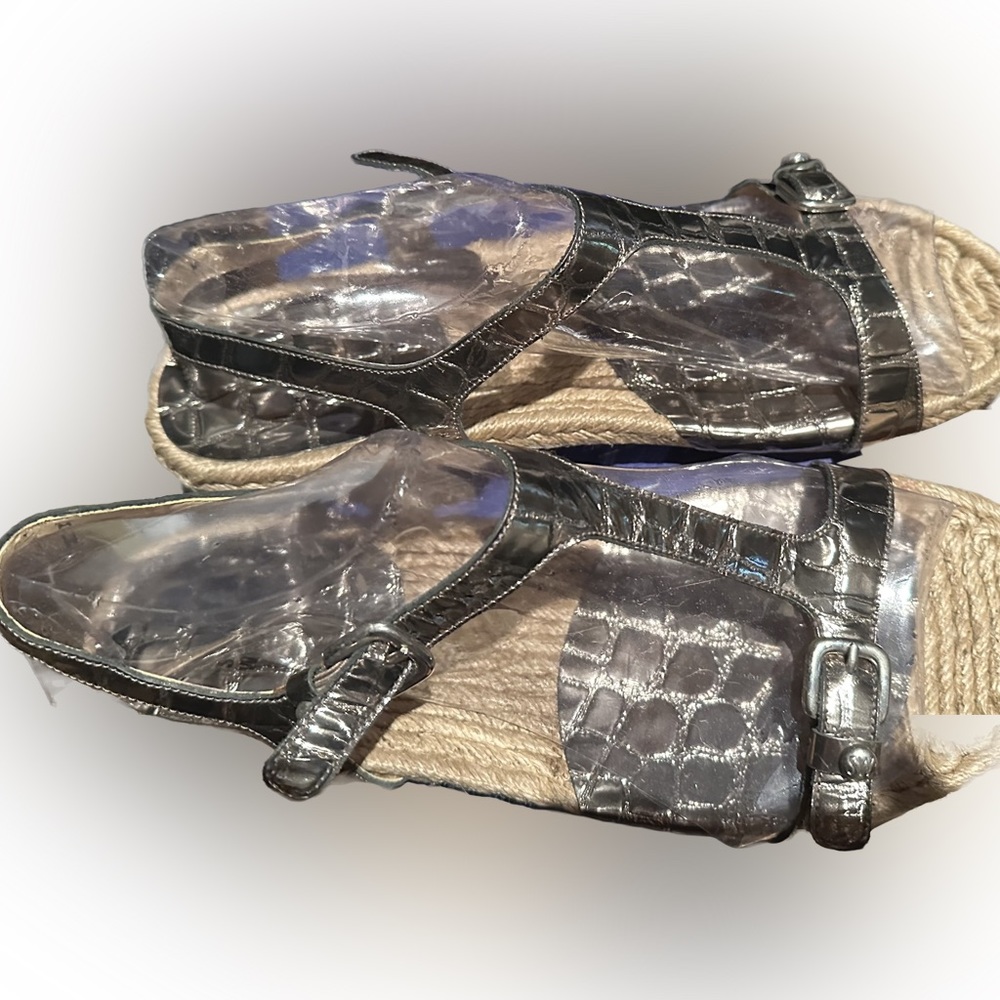Stuart Weitzman Pewter Espadrilles